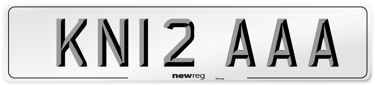 KN12 AAA Number Plate from New Reg
